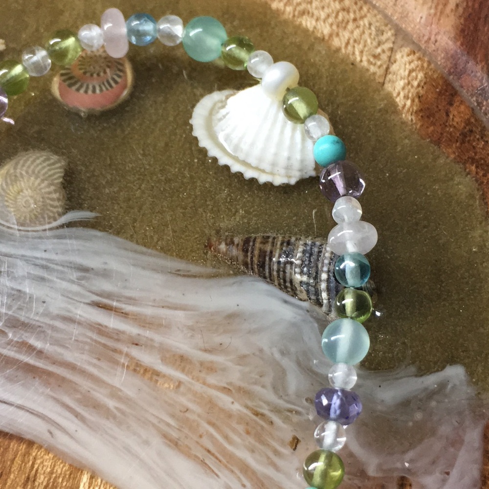 Sterling Silver Bird Multiple Gemstone Beaded Cho… - image 6